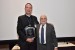 Dr. Nagib Callaos giving Fr. Dr. Joseph Laracy the "2019 Ranulph Glanville Memorial Award for Excellence in Cybernetics."